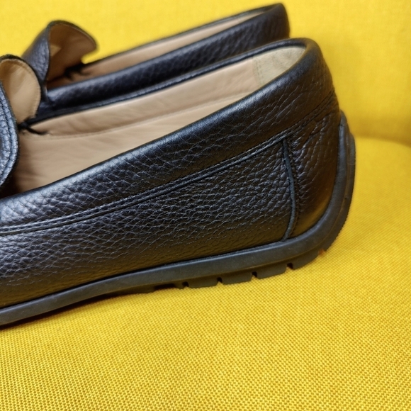 Ecco Driving Loafer Black Pebbled Leather Slip On Casual Men's Shoes Sz 11-11.5 - Picture 6 of 10